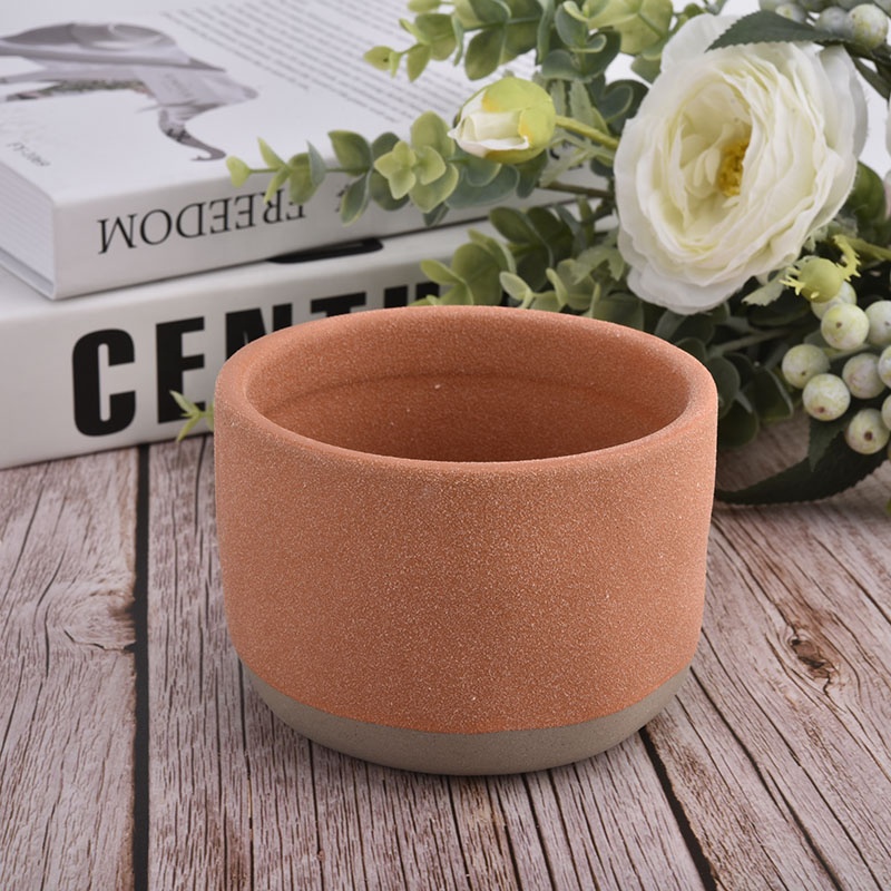 luxury sandy clay ceramic candle holder