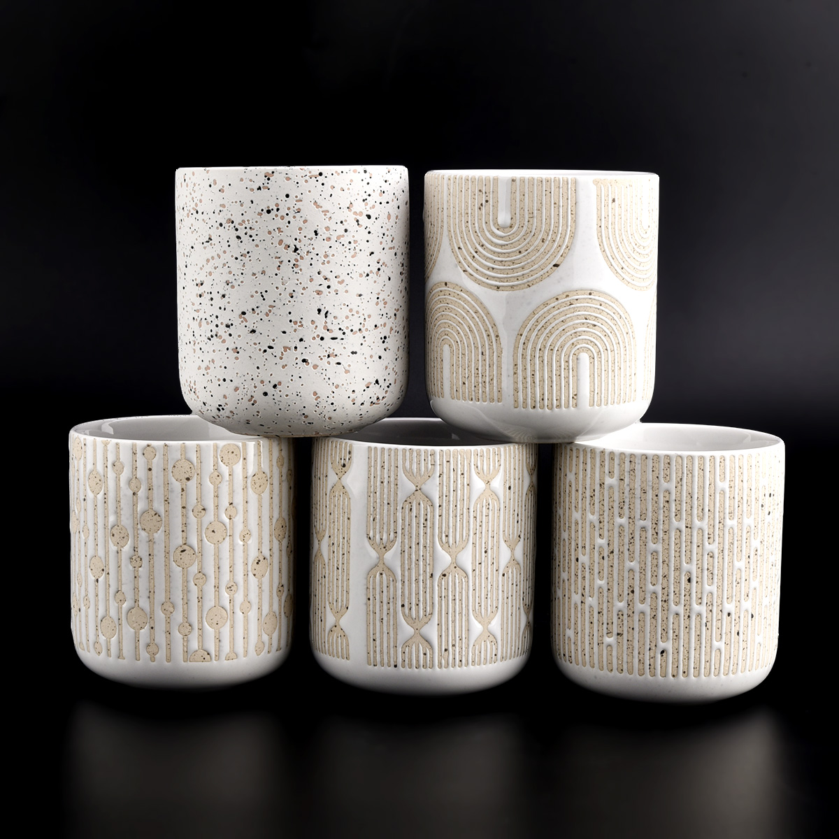 wholesale 14oz ceramic candle jars for home wax