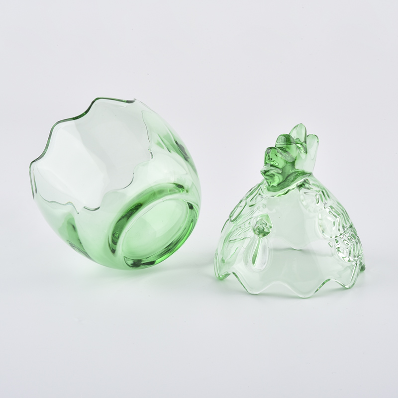 glass candle jar with lid