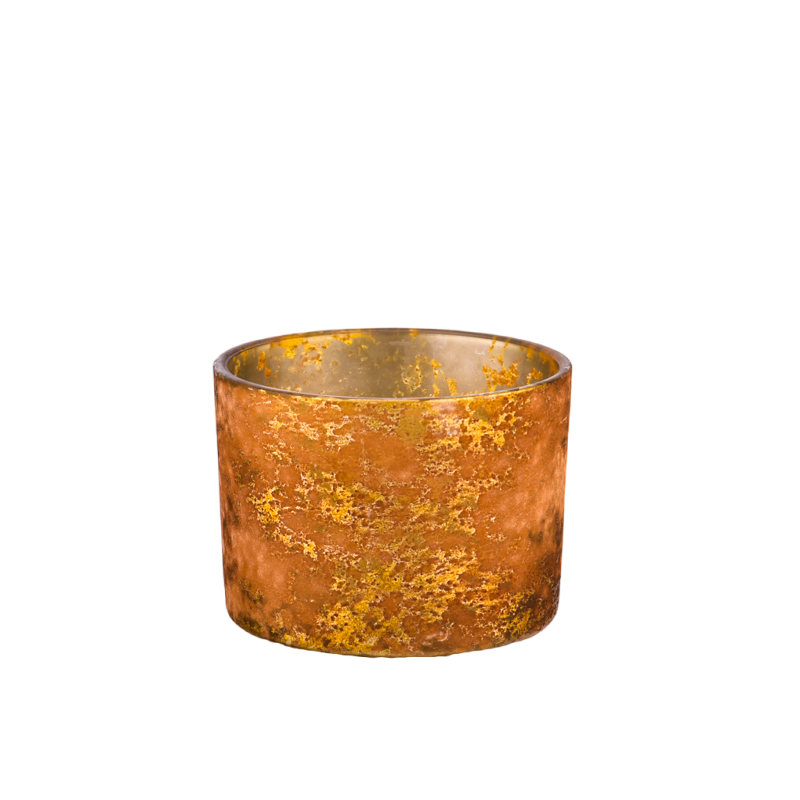 卸売12オンスホイルゴールドガラスキャンドルジャーメーカー