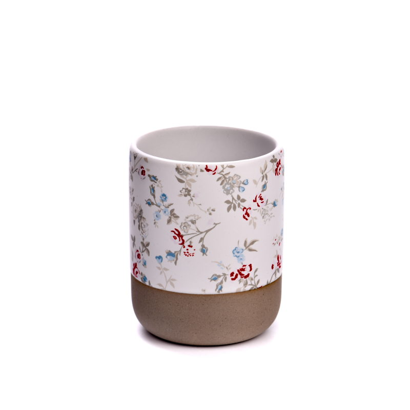 Vaso de vela de cerâmica personalizado simples e elegante para decoração de casa para presente