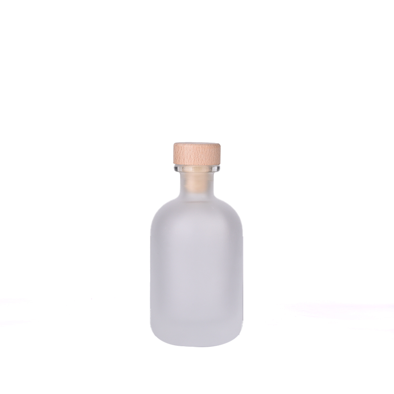 9-Unzen-Flasche aus mattiertem Glas mit Diffusor und Holzkorken