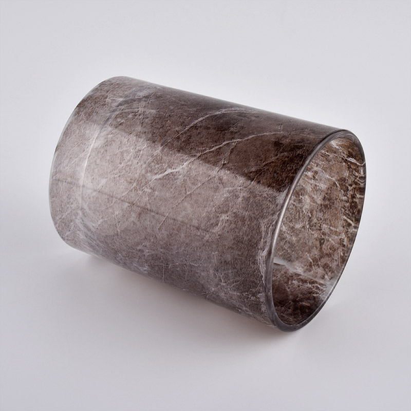 Venta al por mayor de tarros de vela de vidrio con transferencia de agua de 300 ml