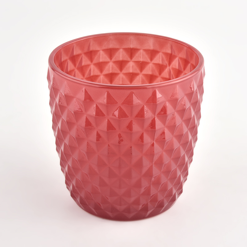 Vasos de vidrio vacíos para velas con color transparente al por mayor.