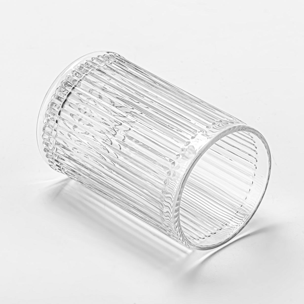 Borong bekas lilin kaca berjalur 300ml 400ml untuk hiasan rumah membuat lilin