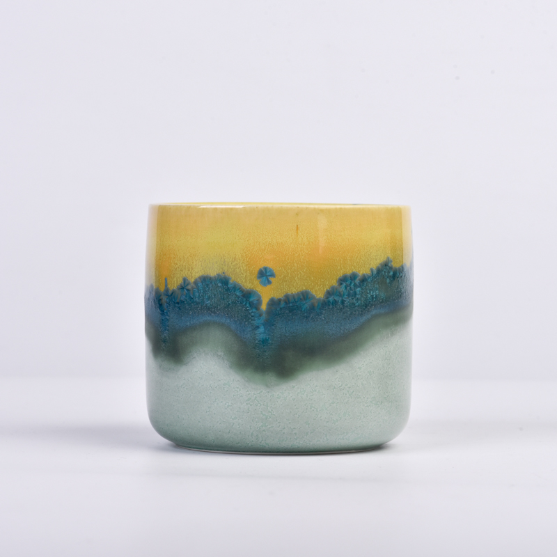 キャンドル作りの卸売のための 8 オンス 10 オンスのセラミック キャンドル ジャー