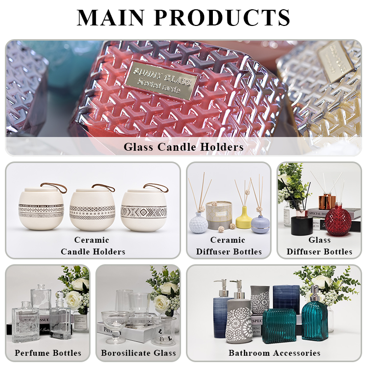 Glass candle container with lid for Christmas decoration
