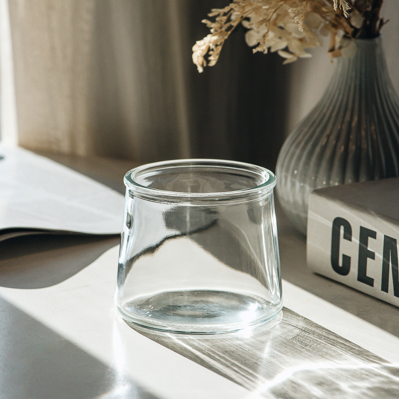 Trapez -transparentes Glassportmuster Duftkerzenhalter