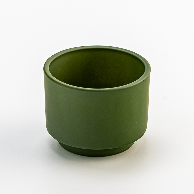 Navio de vidro verde fosco da moda