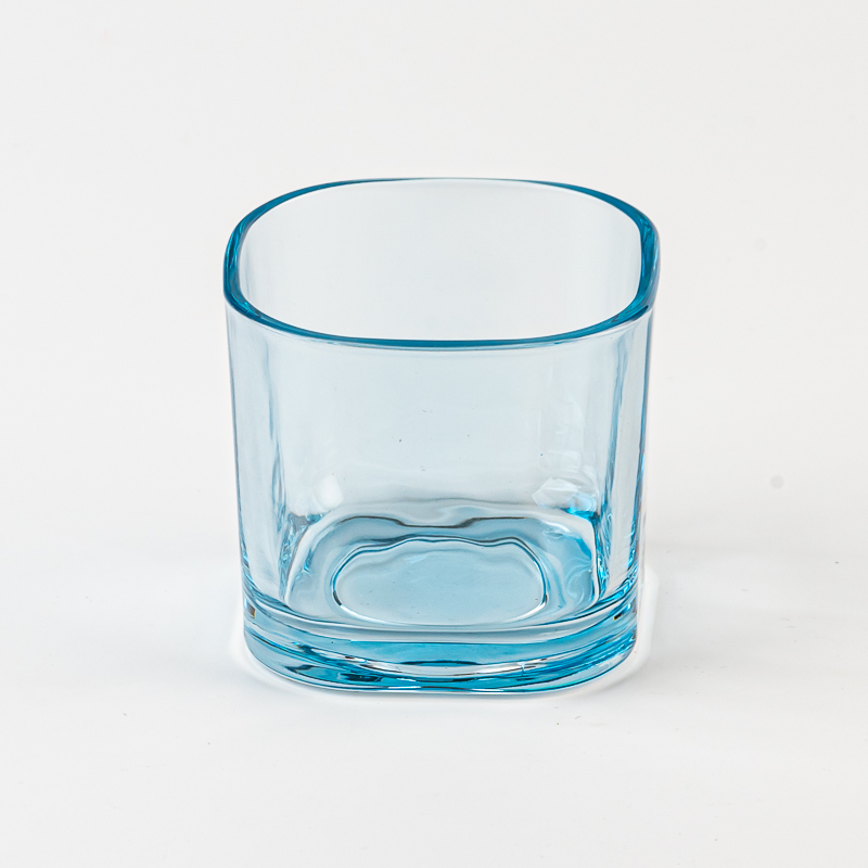 Custom square glass candle jar wholesale