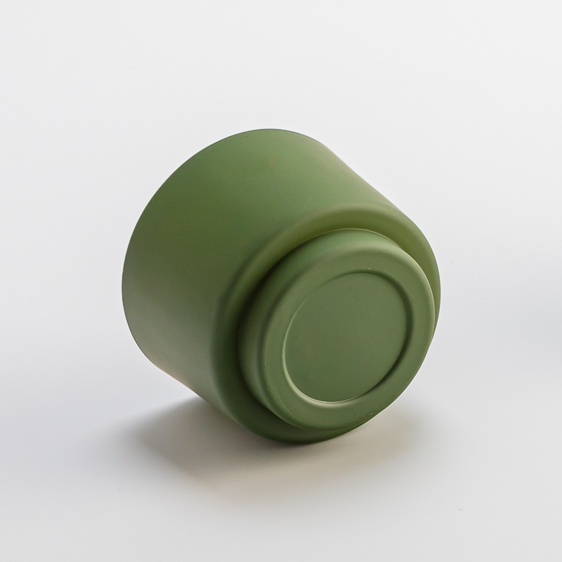 Wholesale Matte glass candle vessel 145ml scented candle holder for home deco