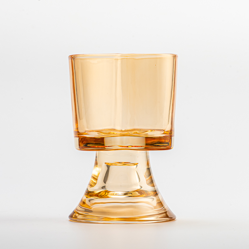 Heart shaped glass candle jar with Valentine's Day