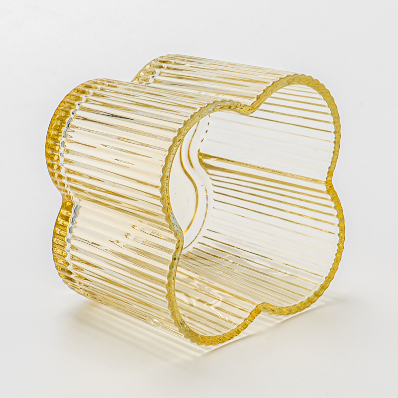 Wholesale transparent yellow glass candle vessel - COPY - wdt81k