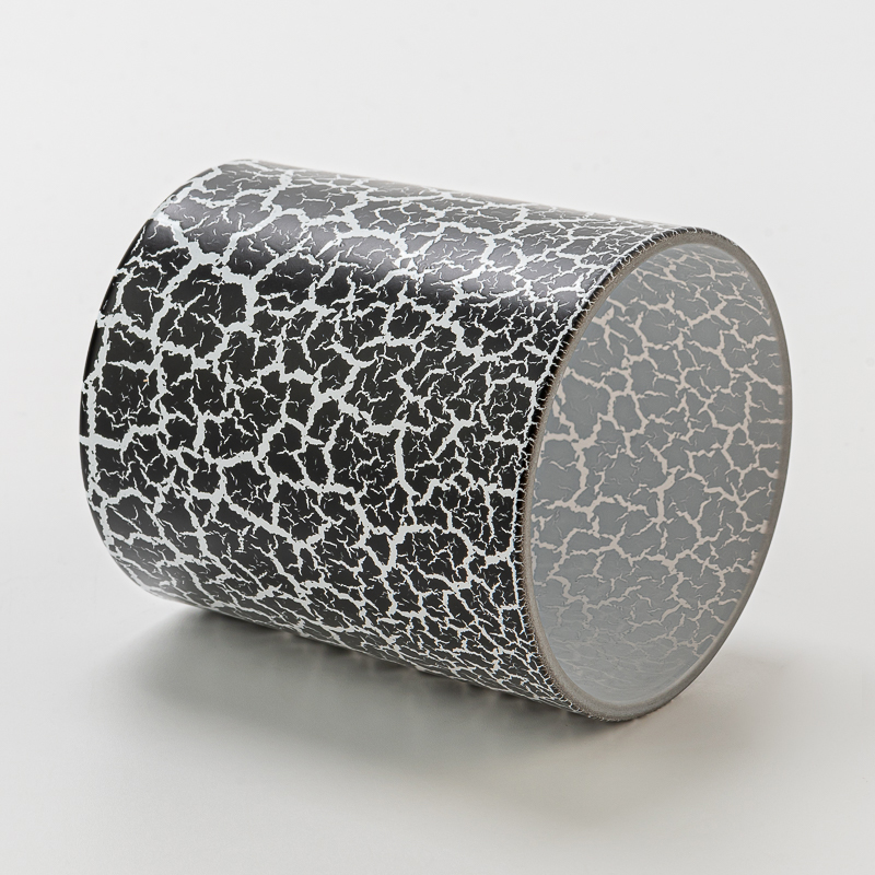 Wholesale crack effect scented candle glass container
