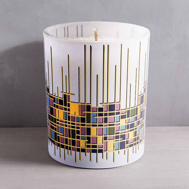 Индивидуальные цветные наклейки, разработанные стеклянными банками свеча для изготовления свечей