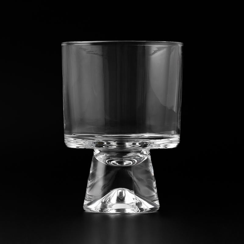 Fornecedor 243ml estilo moderno personalizado vidro de vidro vidro jarro de vela