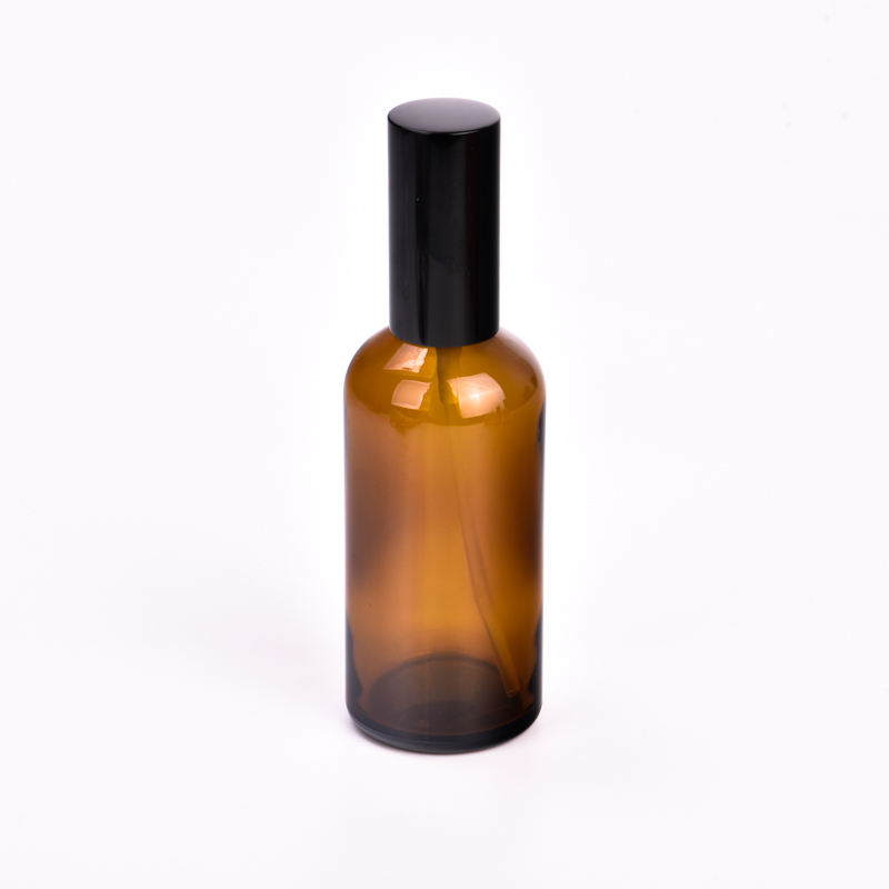 Премиальная янтарная стеклянная бутылочка на заказ логотип аромат духи с аэрозольной головкой