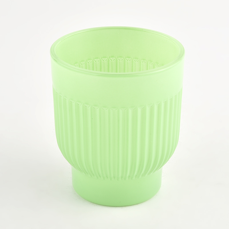 Jarra de vela perfumada de cor de cor de vidro vertical exclusivo para decoração de casa para decoração