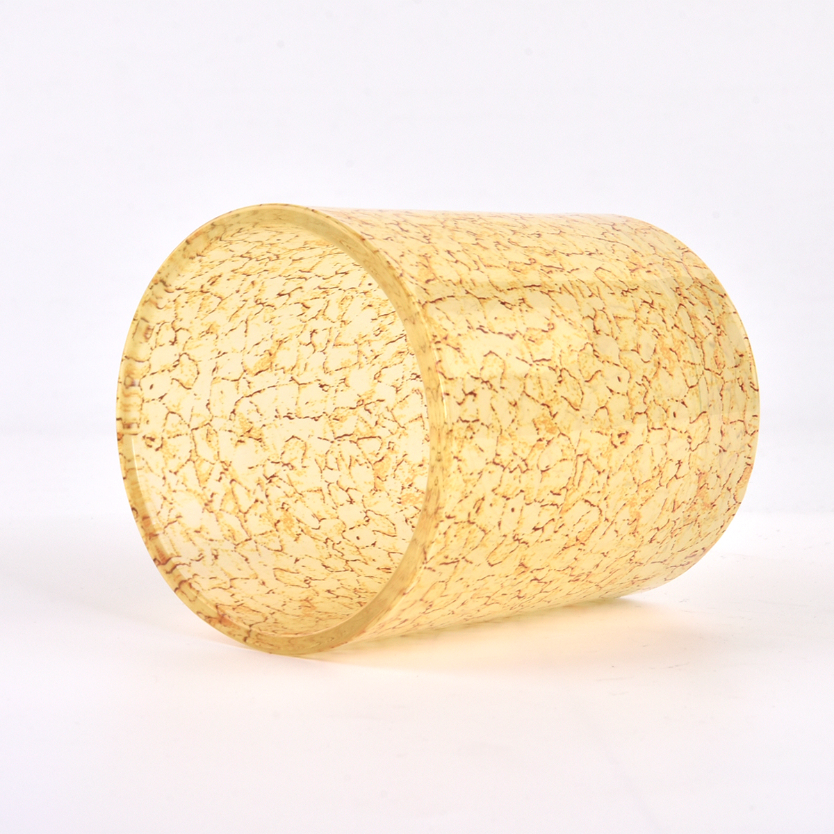 ろうそく作りのための空の亀裂装飾ガラスキャンドルジャー