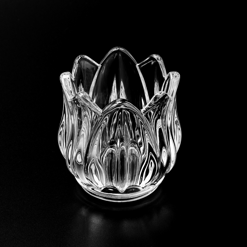 Frascos de velas de vidro com design exclusivo de flores para fazer velas