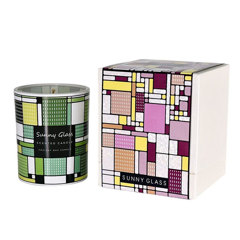 Velas com fragrância de cera de soja de 7 onças em recipientes de velas de vidro no atacado