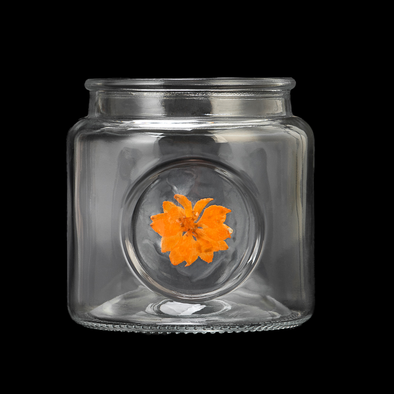 Jarra de vidro estilo criativo 570ml porta velas para decoração de casa