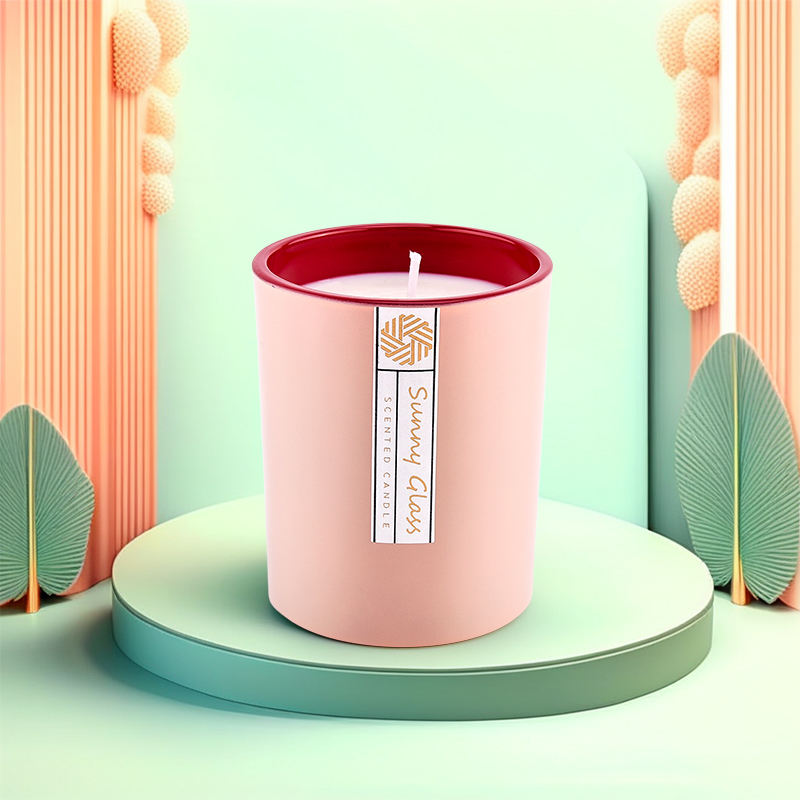 Frascos de vela de vidro cilíndricos simples no atacado