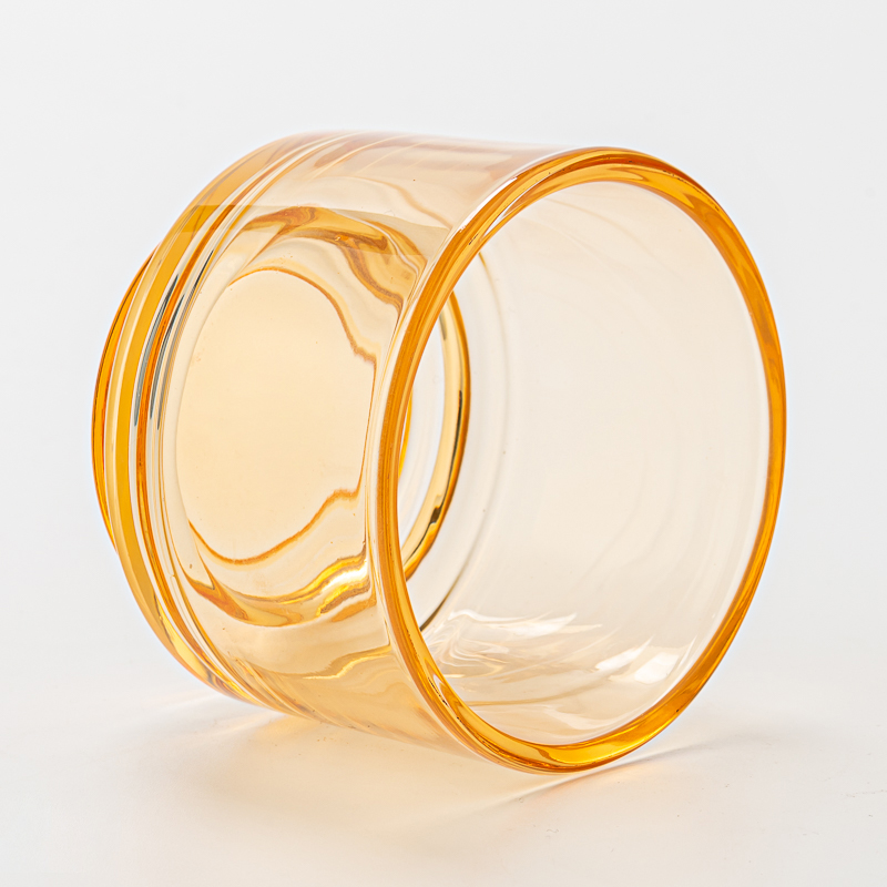 Suporte para velas de vidro com potes de vidro de parede grossa para decoração de casa de velas