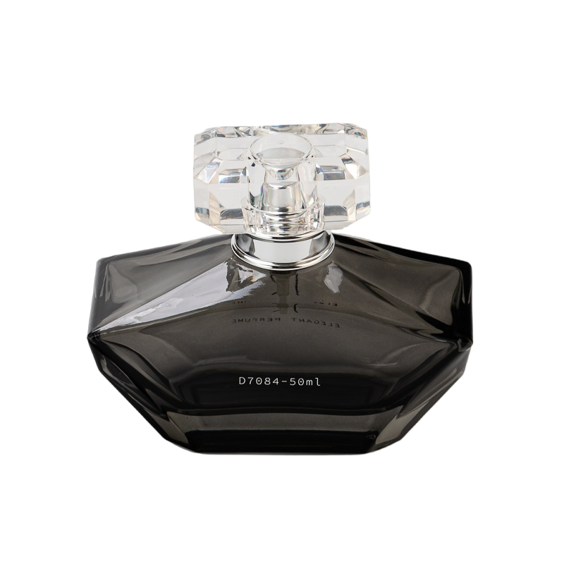Luxus einzigartiger Stil Custom Logo 50 ml Parfümglasflasche mit Luxuskappe