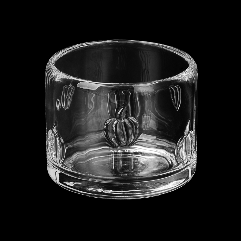 Home Decor Prägemuster Glasgefäß 335 ml leeres Kerzenglas
