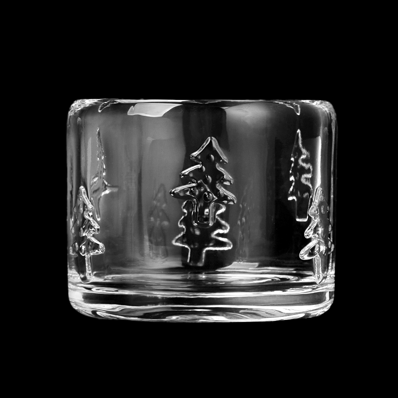 Barattolo di candela in cera di soia da 327 ml con modello ad albero corto per la realizzazione di candele