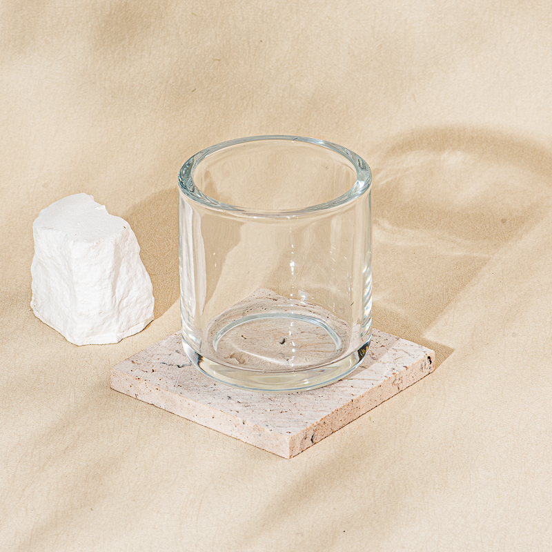 Wholesale Thick Wall Custom Color Glass Jar Empty Candle Glass Vessel