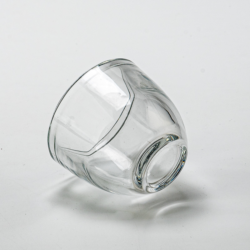 Creative Style Home Decor Transparent Glass Jar Acorn Candle Vessel with Lid