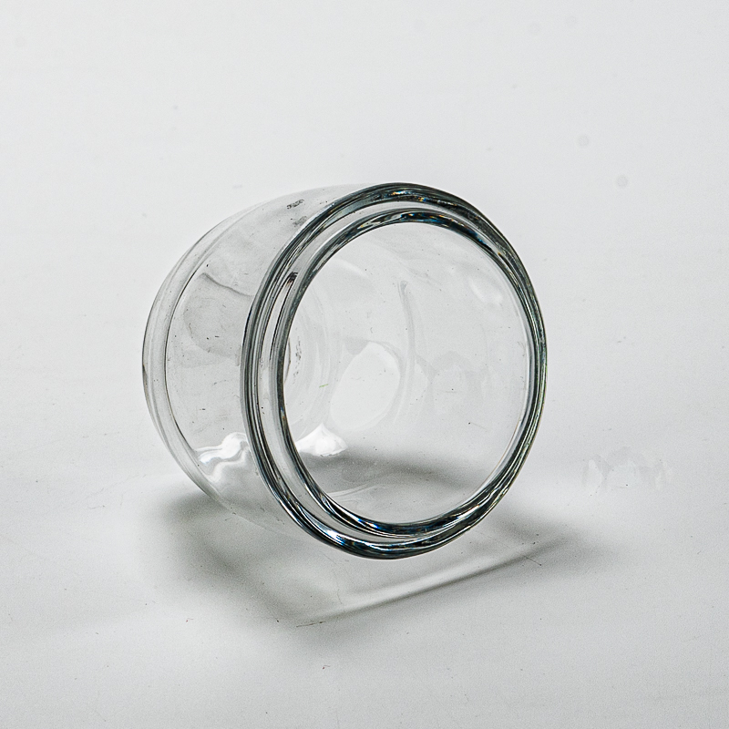 Creative Style Home Decor Transparent Glass Jar Acorn Candle Vessel with Lid