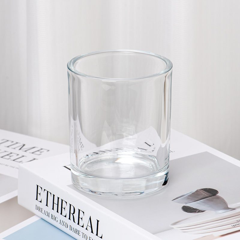 批发简约直身透明玻璃蜡烛罐