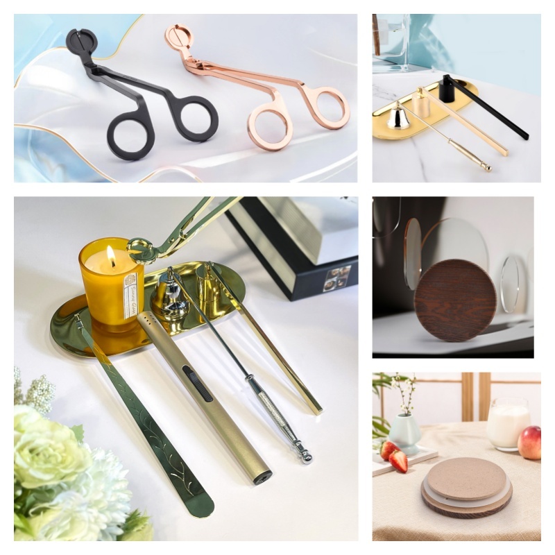 Home Decor Emboss Pattern Glass Vessel 335ml Empty Candle Jar