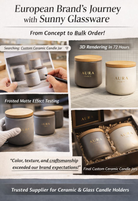 Why Did a European Fragrance Brand Choose Sunny Glassware for Custom Ceramic Candle Jars?