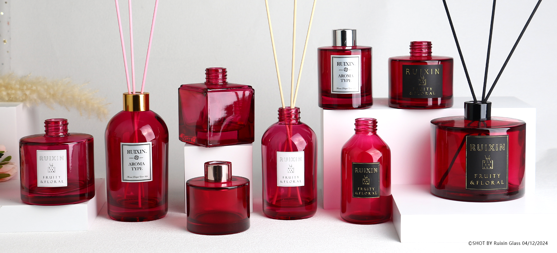 Frascos de difusor verdadeiro com rótul