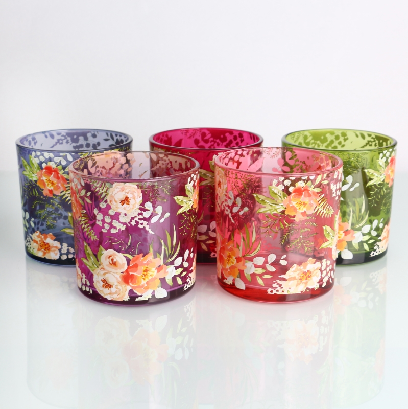 الجملة 8 أوقية 16 أوقية 20 أوقية لون مخصص صقيع زجاج شمعة الجرار مع غطاء خشبي