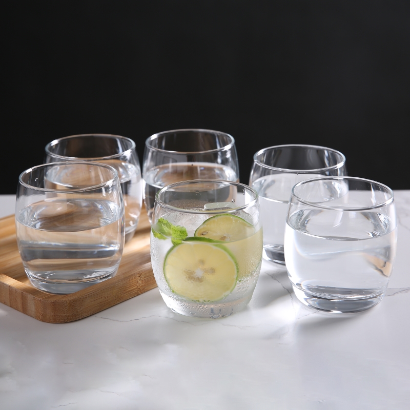 Agua transparente Highball Glass Cup Cocktail Glass Tumbler Bottomio pesado