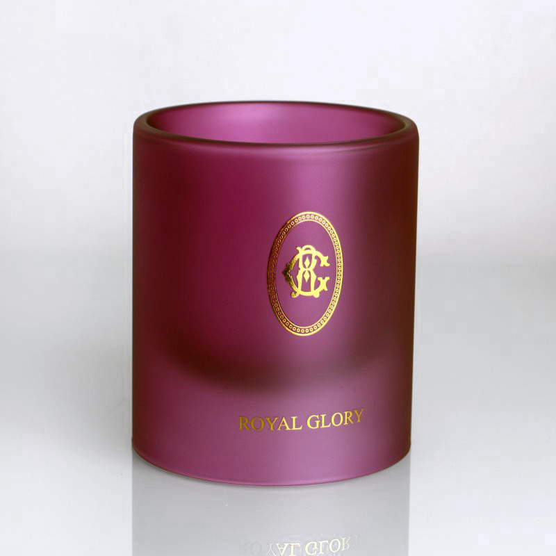 16.8oz borosilicaat gekleurde matte afgewerkte afgewerkte dubbele wandglas kaarsen kaarsen voor het maken van kaarsen groothandel