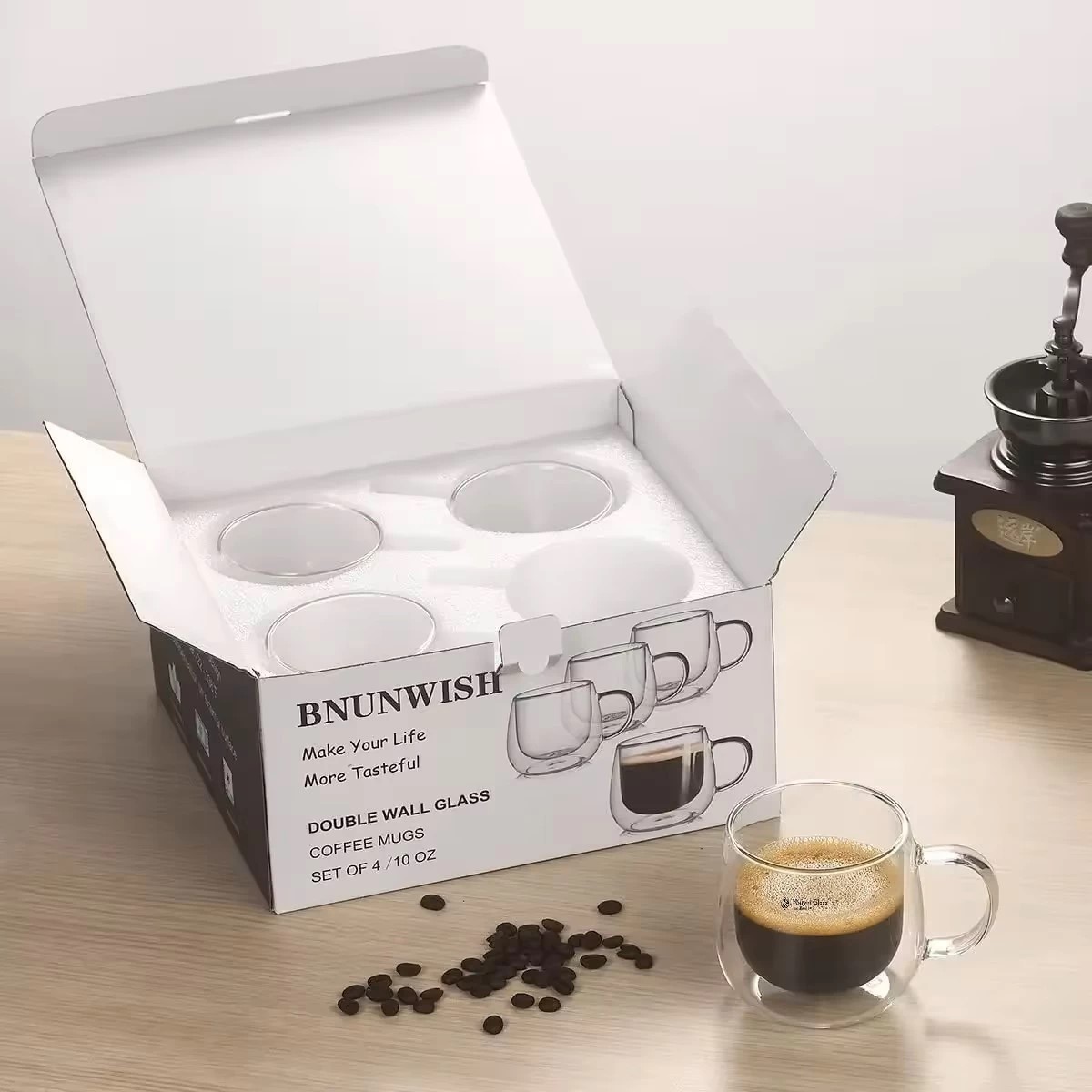 gift box packing of double layer glass cups 1 of 6