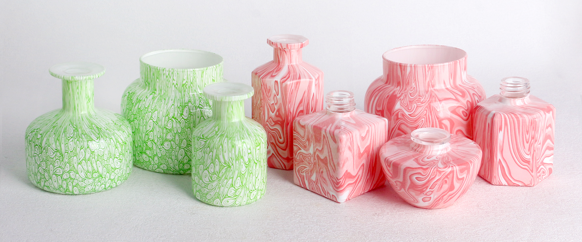 water transfer glass candle jars banner