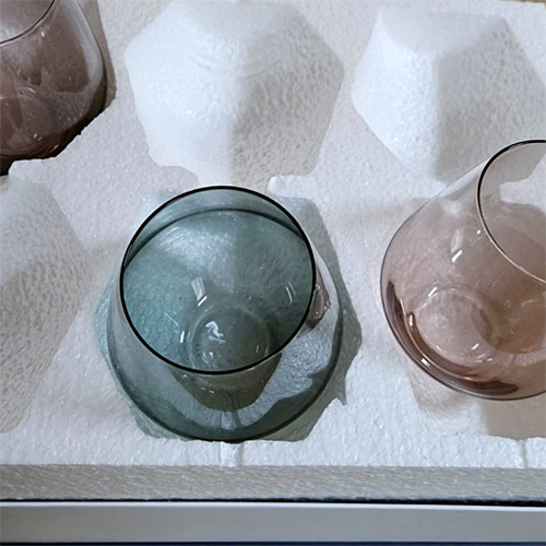 Styrofoam packing for wine glasses