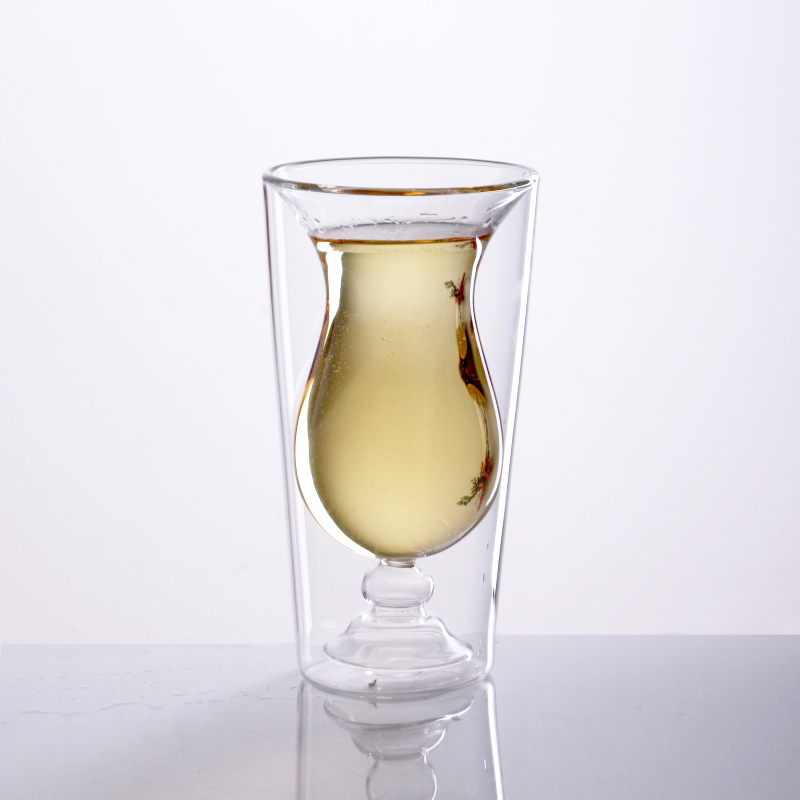 250 ml 8,5 Unzen doppelwandiges Isolierglas-Latte-Glas für Kaffee