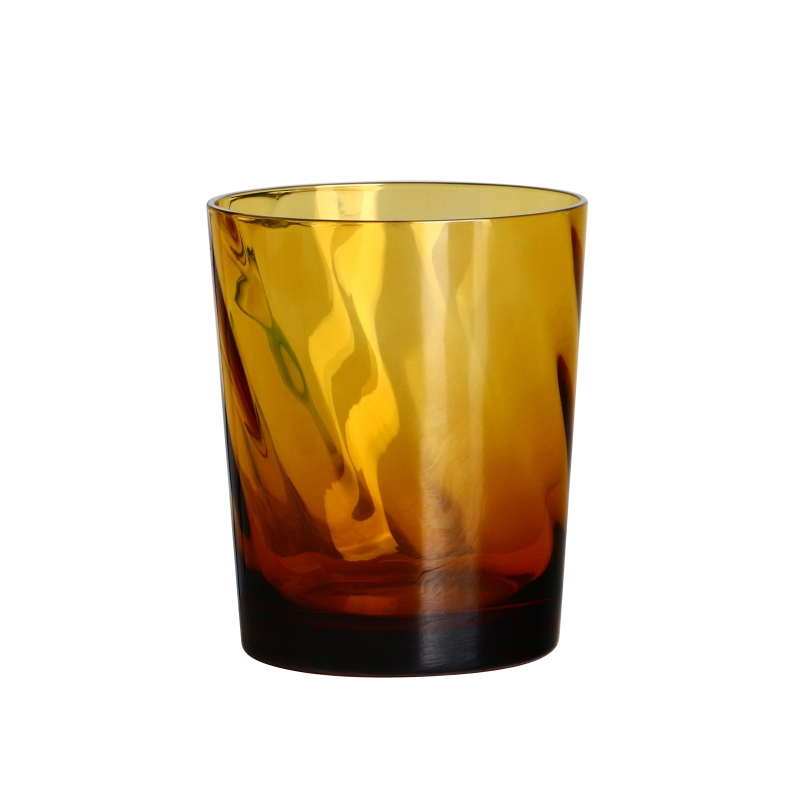 10 oz renkli kehribar dalga cam bardak fincan