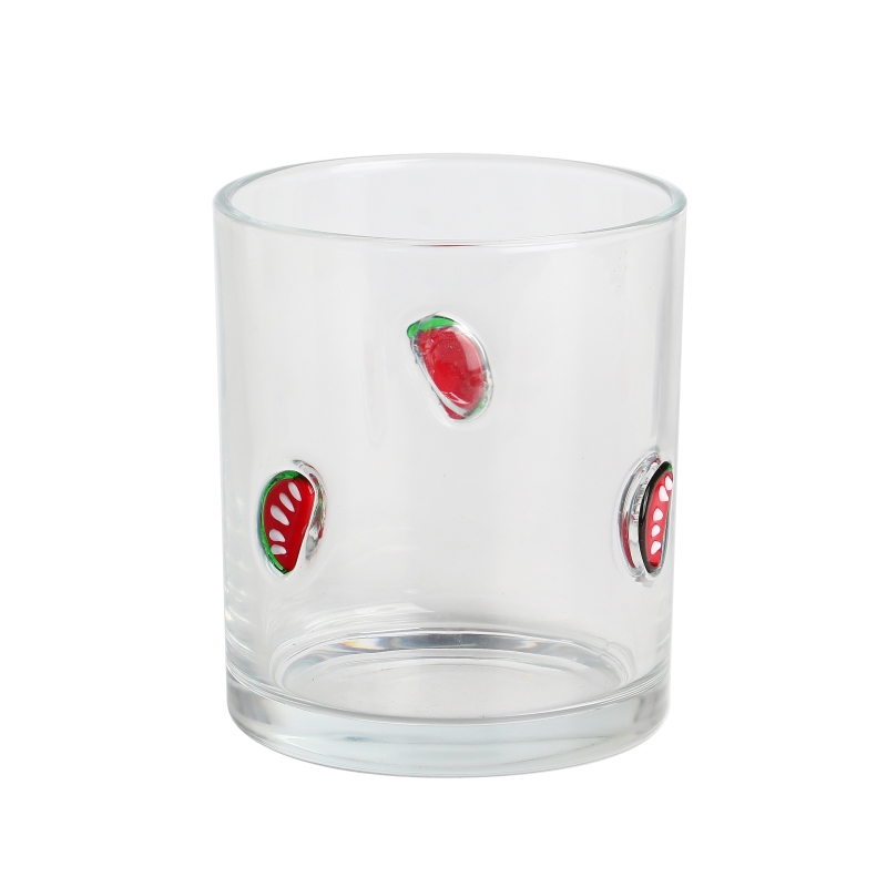 Frascos para velas con incrustaciones transparentes de 8oz y 10oz, recipientes de lujo de vidrio vacíos con tapas para decoración de bodas