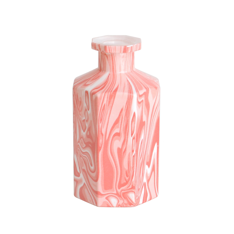 Wateroverdracht afgewerkt rode diffuser fles set van 4