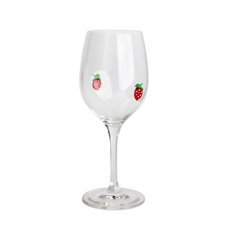 Handcraft Eco-amigável de morango decoração de incrustações de 475 ml de 16 onças de vinho