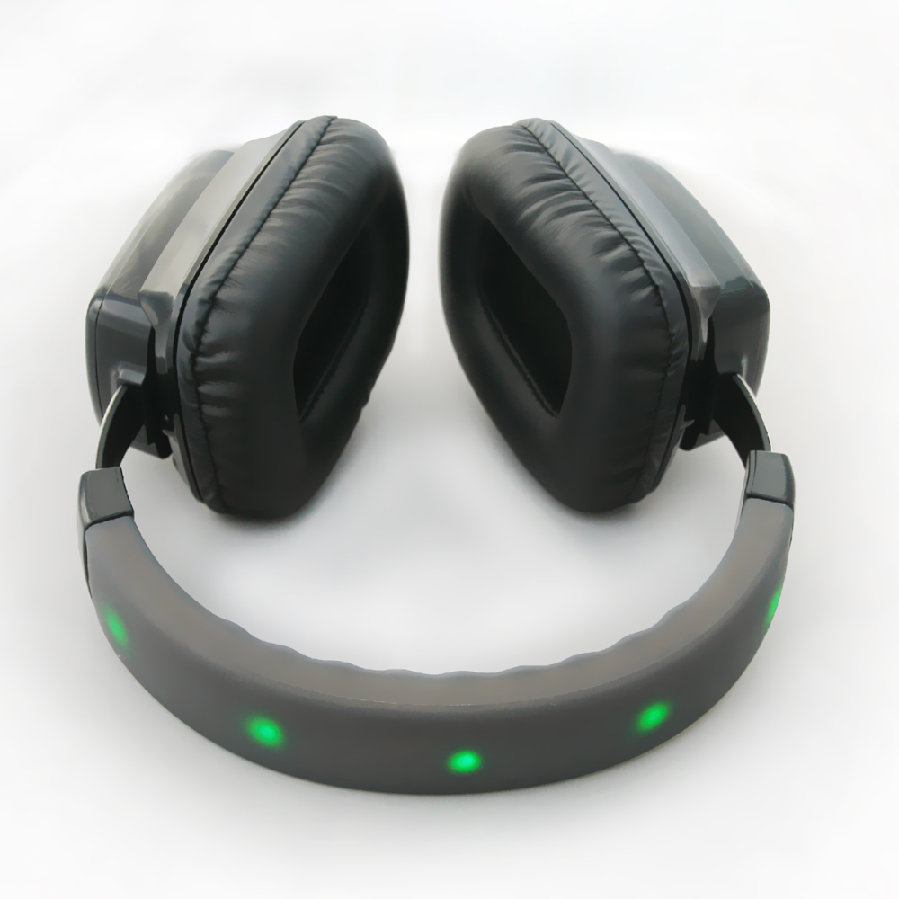 RF-609 Whole Sale Fashion 3 Channels LED Lights Active Noise Cancelling Stereo Rechargeable Headphone for Silent Party and Conference